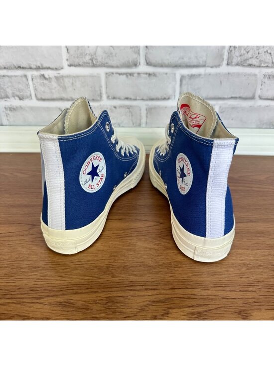 ??Converse Chuck Taylor Hi Mens Shoes Sz 3 Comme des Garcons PLAY Blue 171846C main image 7